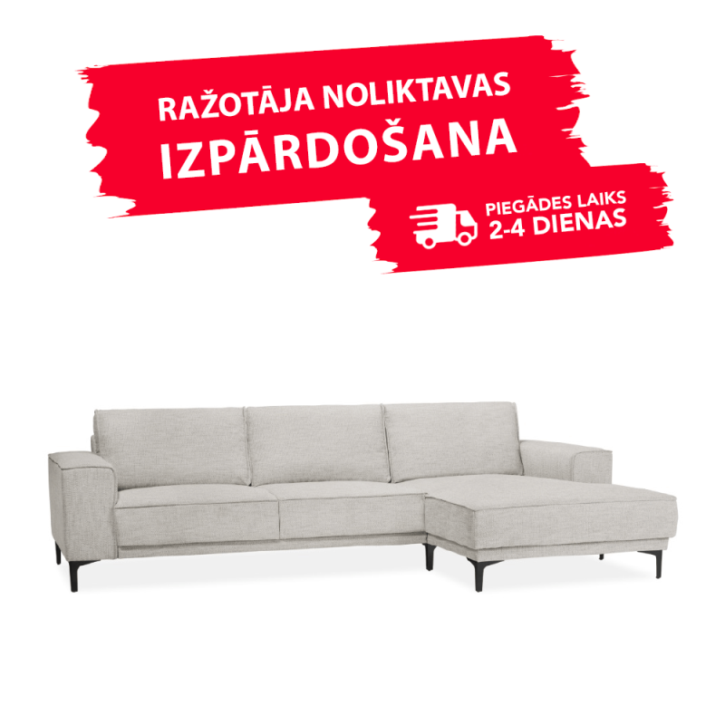 Dīvāns COPENHAGEN (Stūra chaiselongue)(Latte)(Ražotāja noliktava)